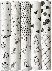 2016 new baby blanket newborn swaddle breathable soft organic cotton muslin swaddle blanket simply black and white style